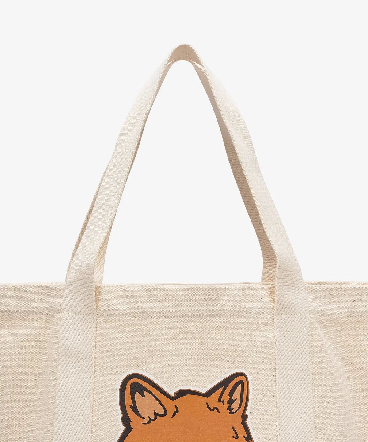 ★MAISON KITSUNE★ Fox Head Tote Bag Ecru LW05101WW0050P700 MUSINSA | MAISON KITSUNE Fox Head Tote Bag - Ecru