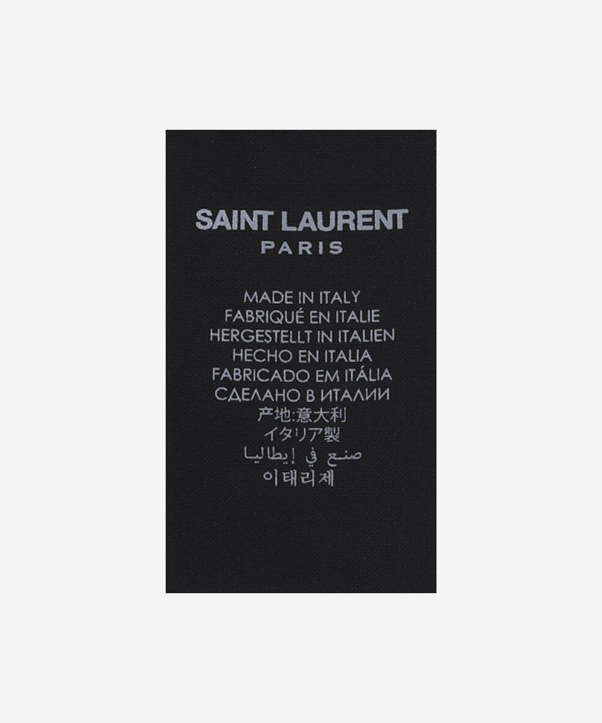 생로랑(SAINT LAURENT) 울 자카드 모노그램 스카프 - 블랙 / 7194283Y2101000