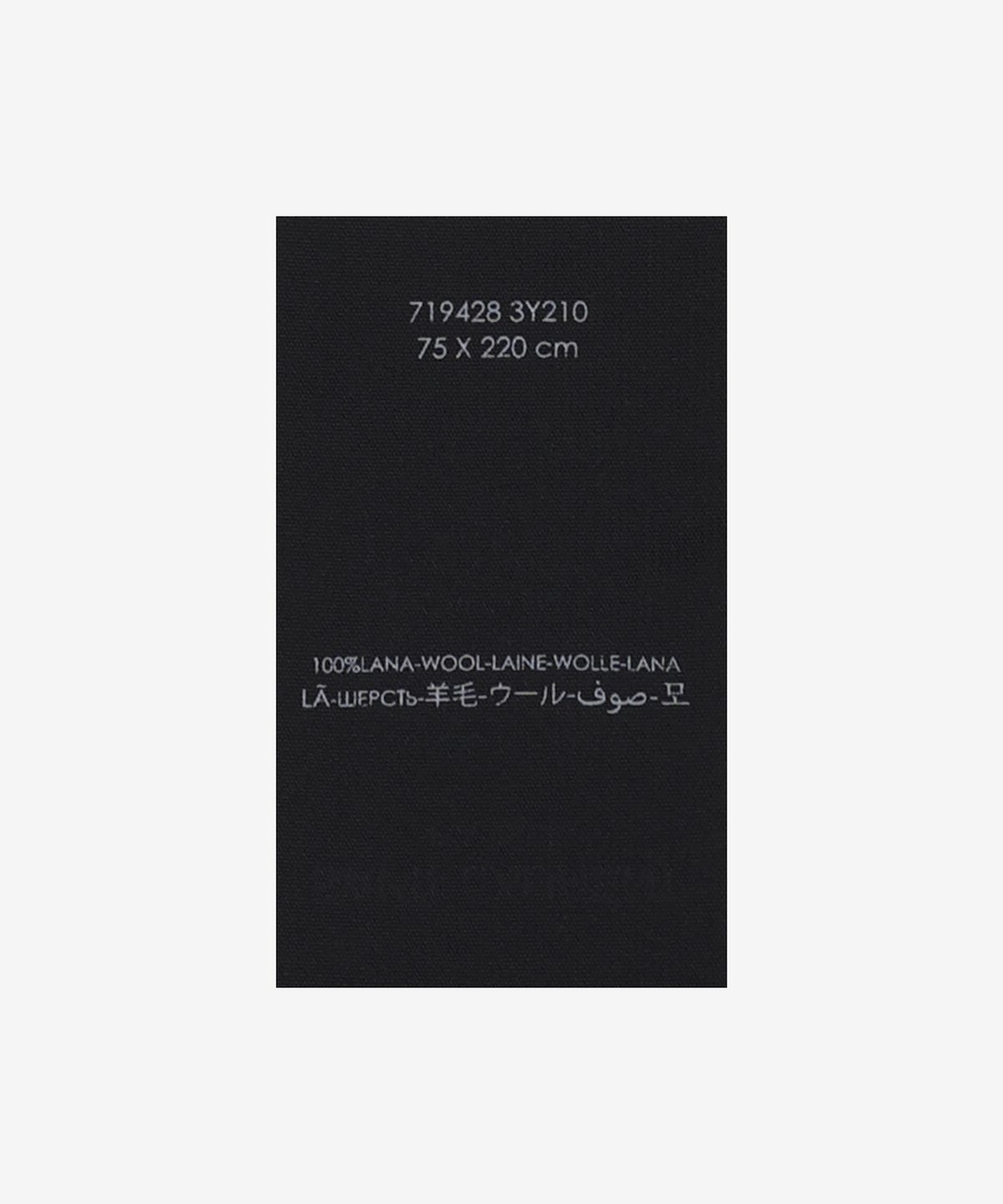 생로랑(SAINT LAURENT) 울 자카드 모노그램 스카프 - 블랙 / 7194283Y2101000