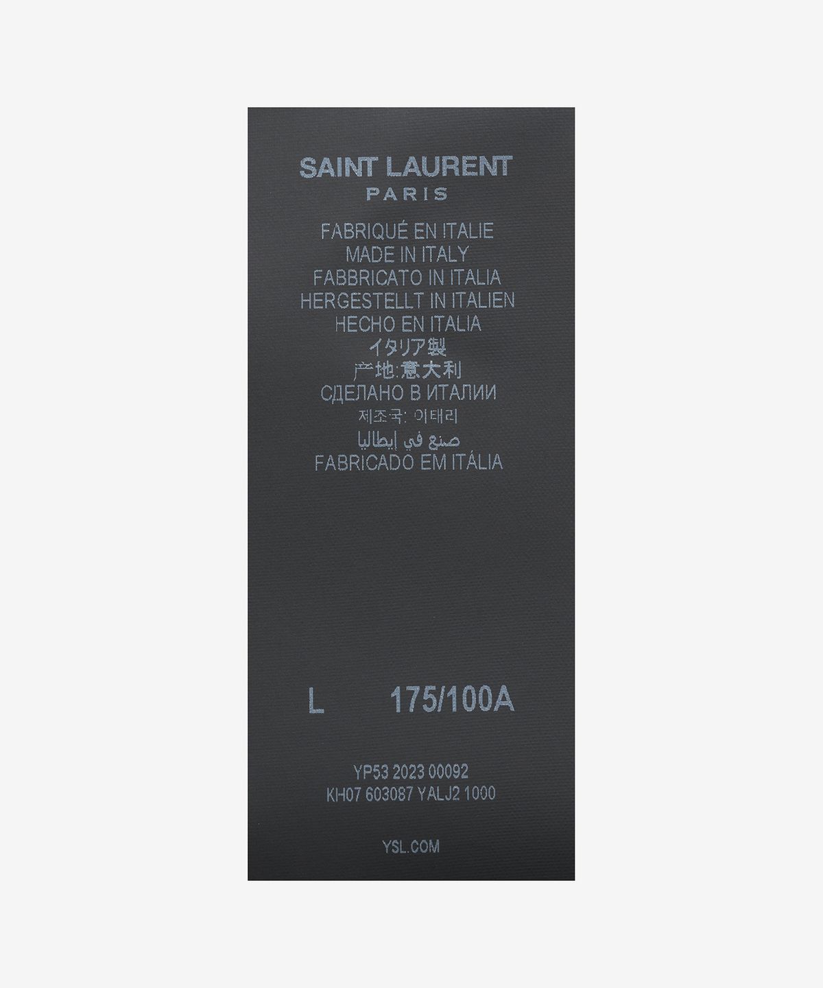 생로랑(SAINT LAURENT) 캐시미어 라운드 넥 니트 - 블랙 / 603087YALJ21000