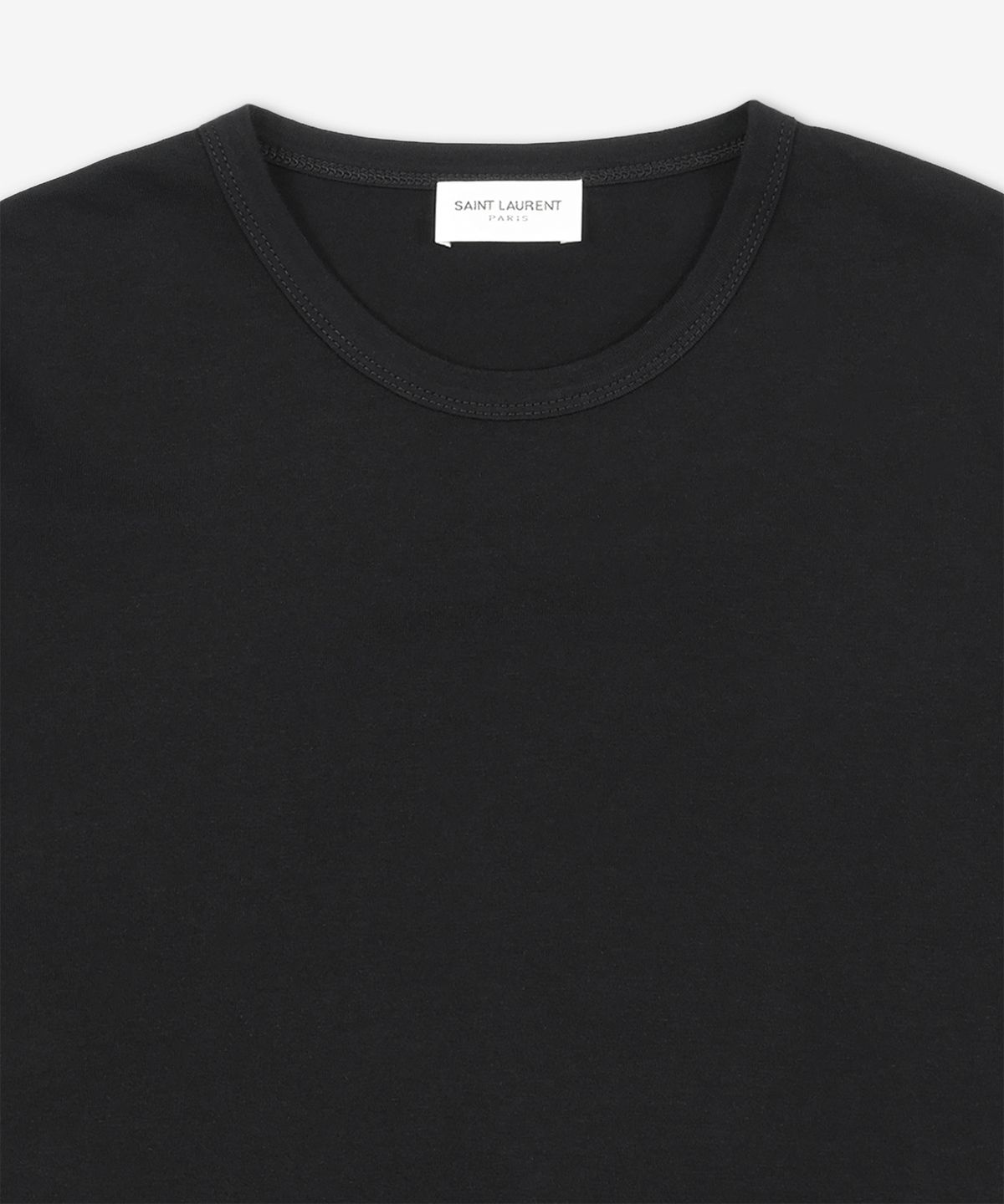생로랑(SAINT LAURENT) 클래식 반소매 티셔츠 - 블랙 / 801474YB2FT1000