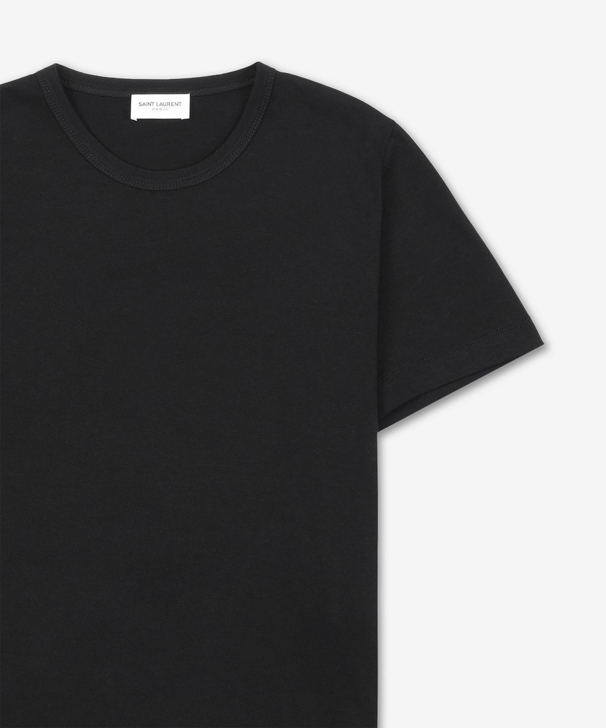 생로랑(SAINT LAURENT) 클래식 반소매 티셔츠 - 블랙 / 801474YB2FT1000