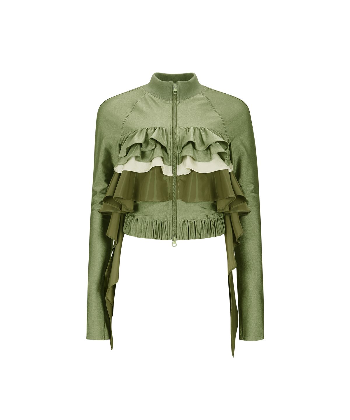 앤더슨벨(ADSB ANDERSSON BELL) 라일리 러플 타이트 집업 atb1203w(KHAKI)