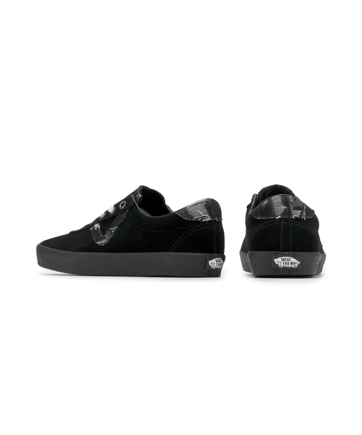 반스(VANS) 스포츠 로우 - (데님 디스트로이) 블랙:블랙 / VN000CTDBKA1