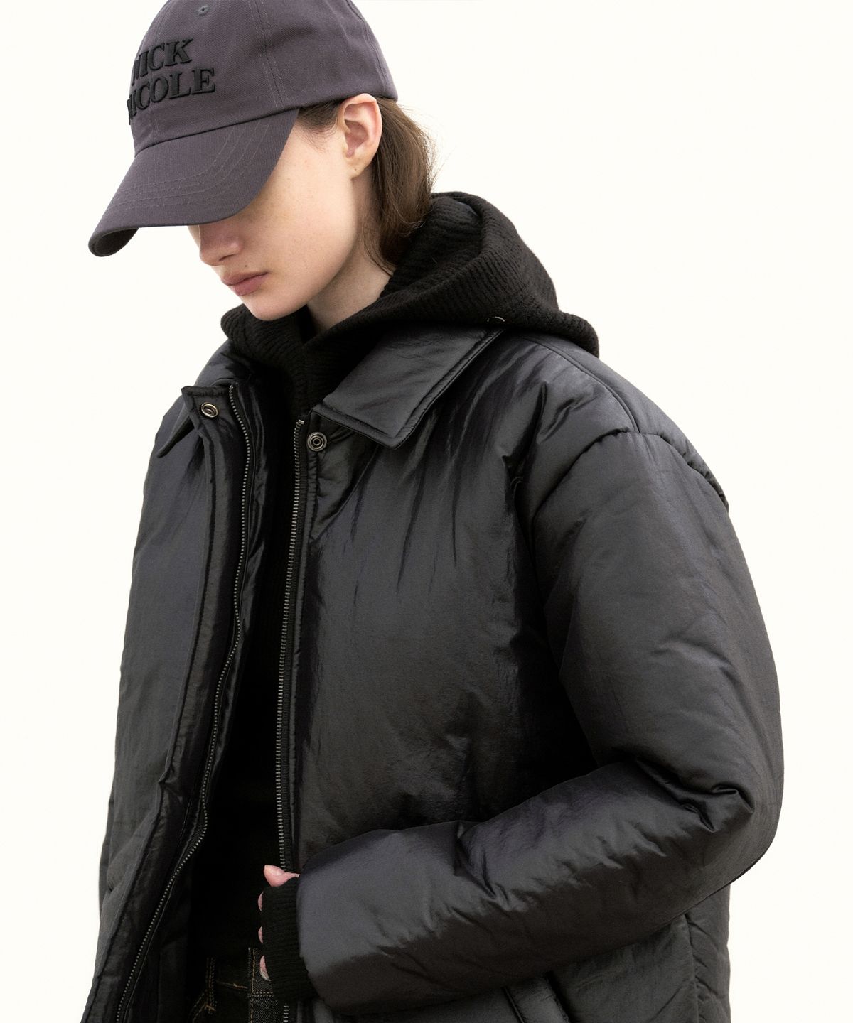 닉앤니콜(NICK&NICOLE) ORIGINALS NICOLE BALL CAP_CHARCOAL