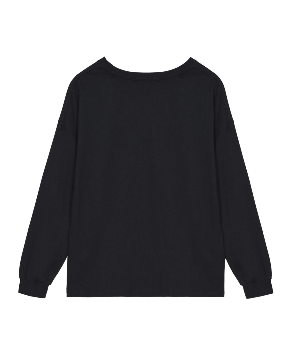 닉앤니콜(NICK&NICOLE) BUTTERFLY SIGNATURE LS TOP_BLACK WHITE