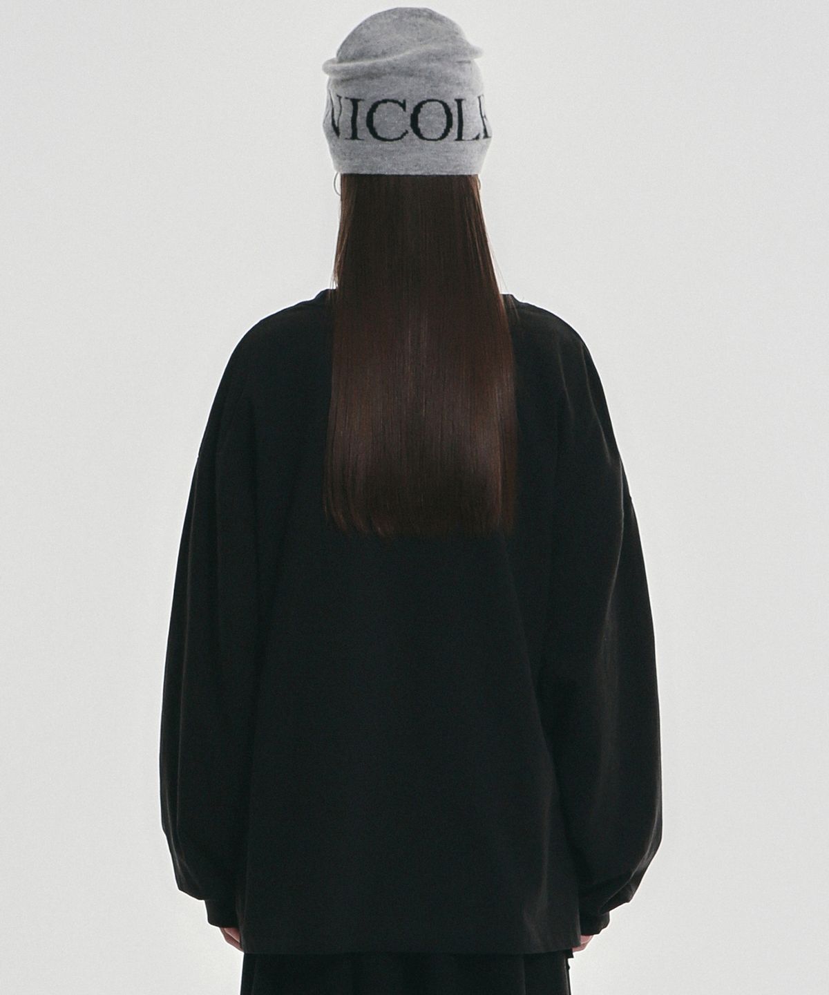 닉앤니콜(NICK&NICOLE) BUTTERFLY SIGNATURE LS TOP_BLACK SILVER
