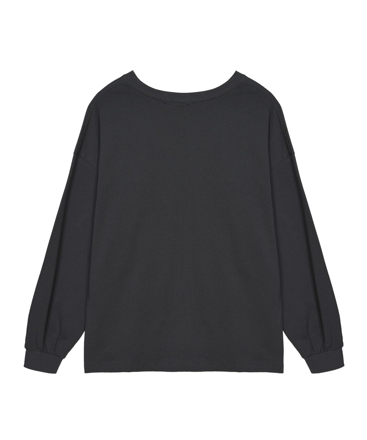 닉앤니콜(NICK&NICOLE) BUTTERFLY SIGNATURE LS TOP_CHARCOAL BLACK