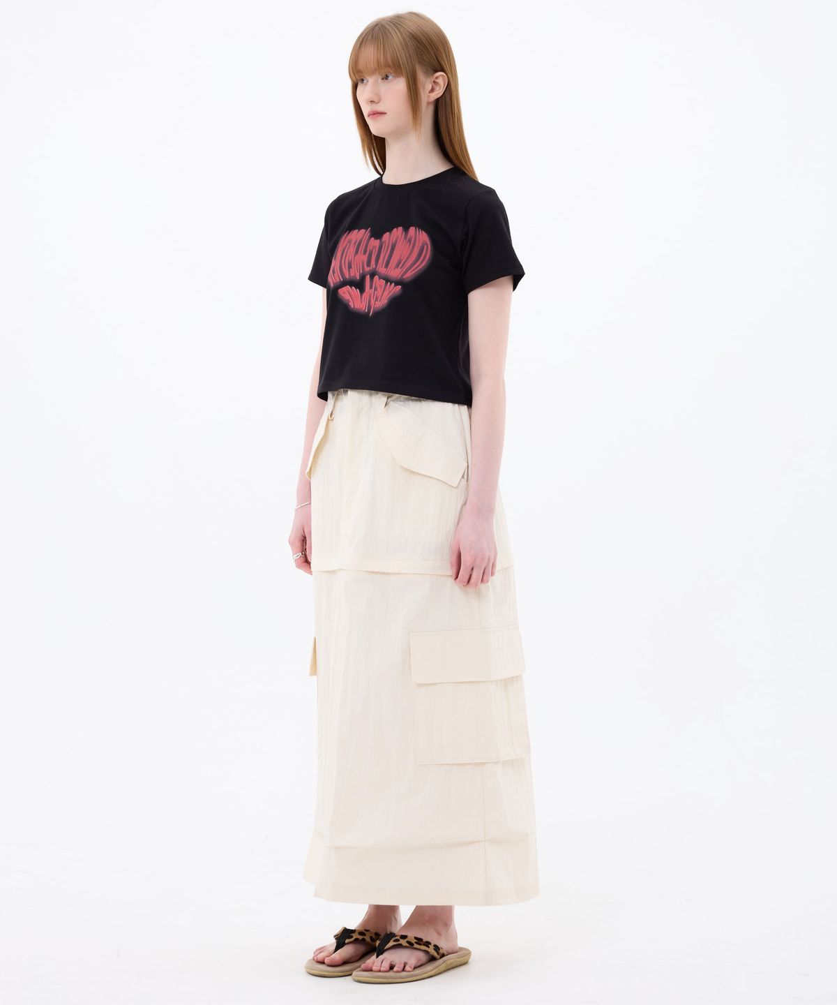 아리킴(ARIKIM) DOUBLE CUT CAGO SKIRT / IVORY