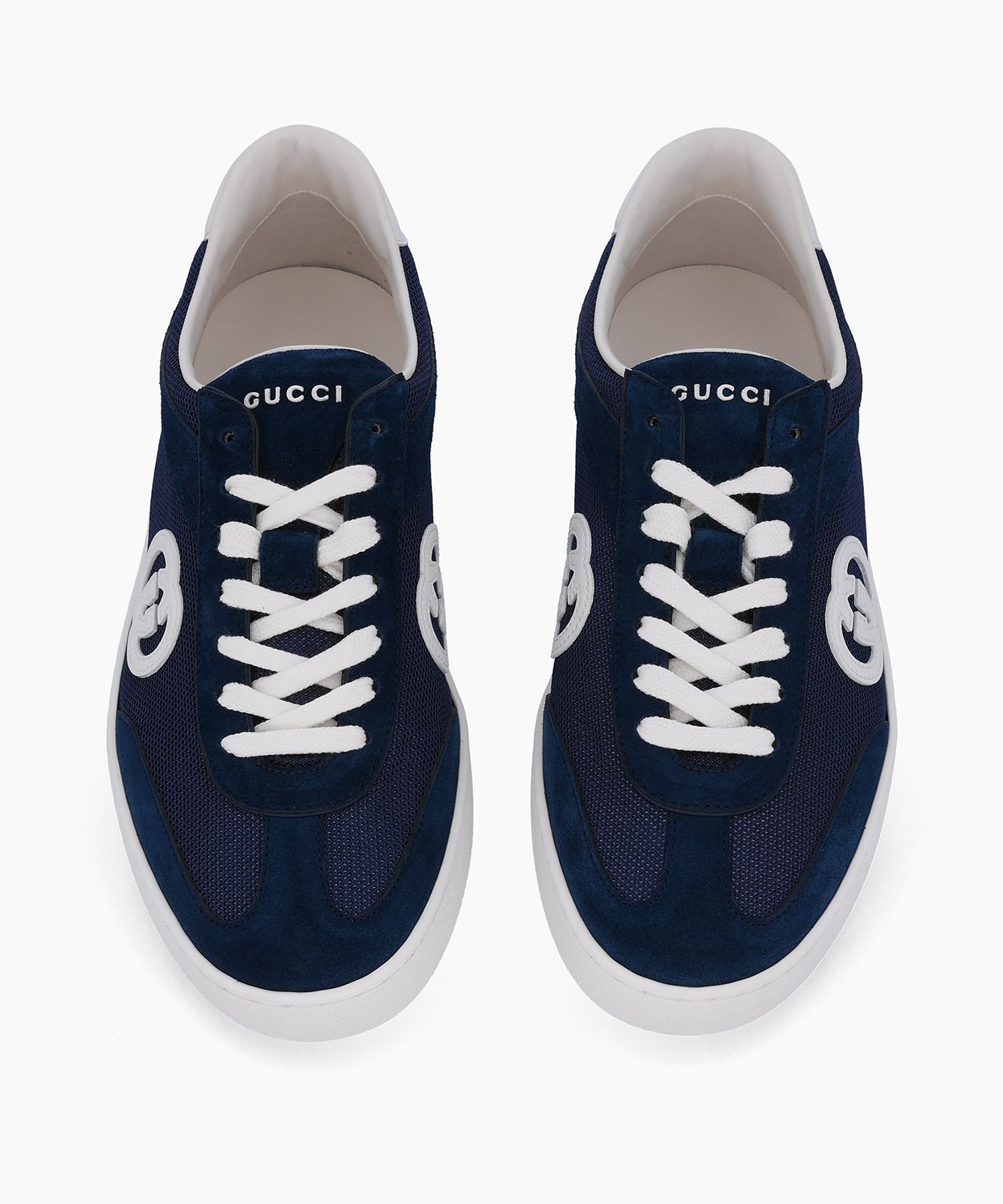 MUSINSA | GUCCI Interlocking G Sneakers - Blue Suede / 791742AADM04141