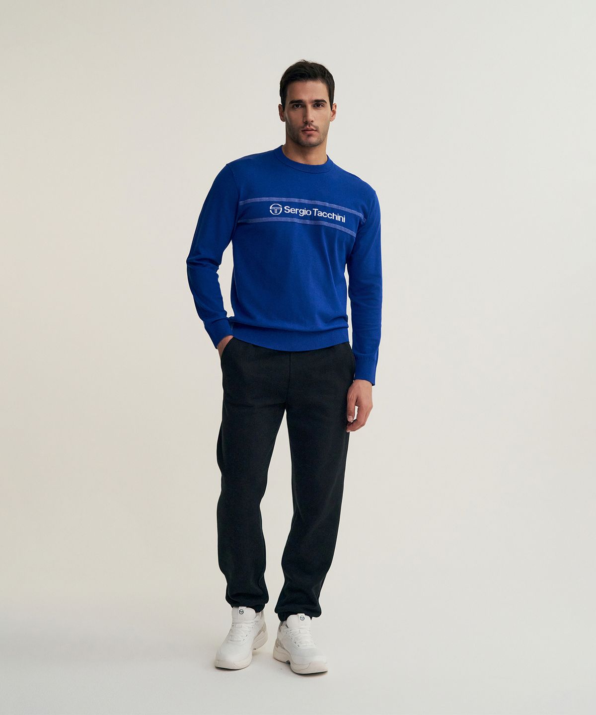 세르지오 타키니(SERGIO TACCHINI) M 리조트 크루넥 풀오버 (D.Blue)