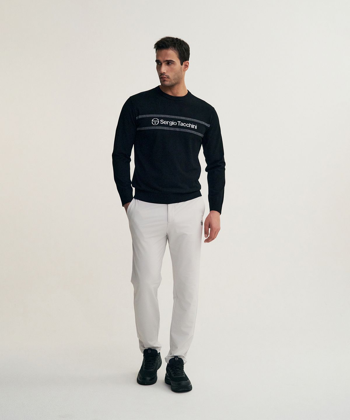 세르지오 타키니(SERGIO TACCHINI) M 리조트 크루넥 풀오버 (Black)