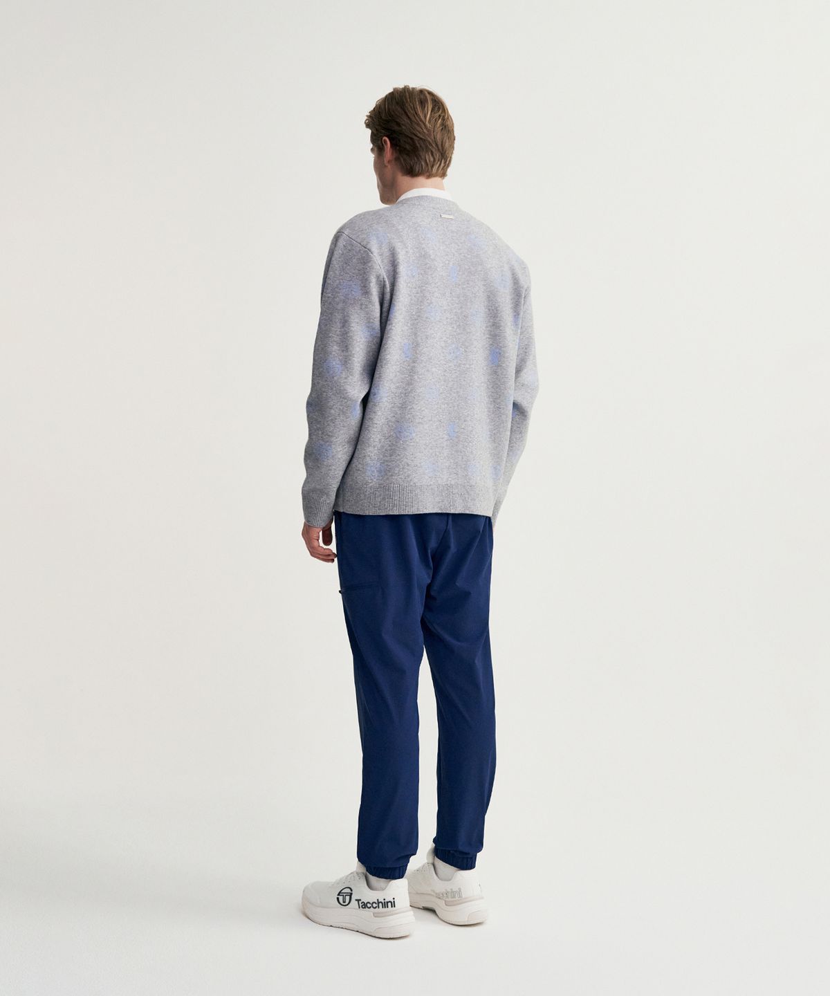세르지오 타키니(SERGIO TACCHINI) M 데일리 브이넥 가디건 (Melange Grey)