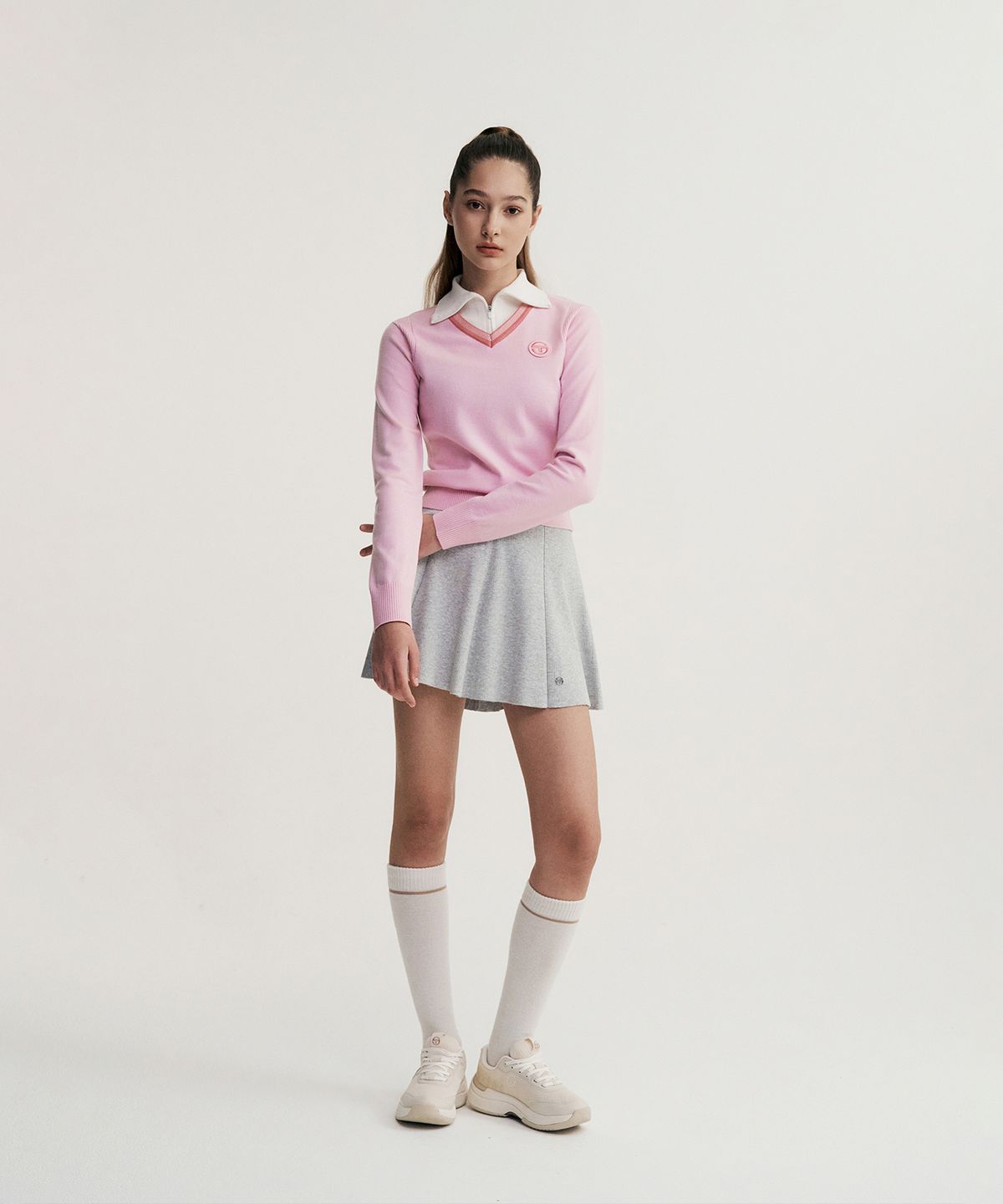 세르지오 타키니(SERGIO TACCHINI) W 리조트 카라형 풀오버 (L.Pink)