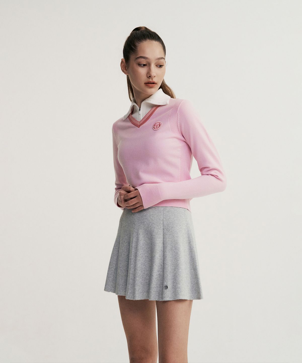 세르지오 타키니(SERGIO TACCHINI) W 리조트 카라형 풀오버 (L.Pink)