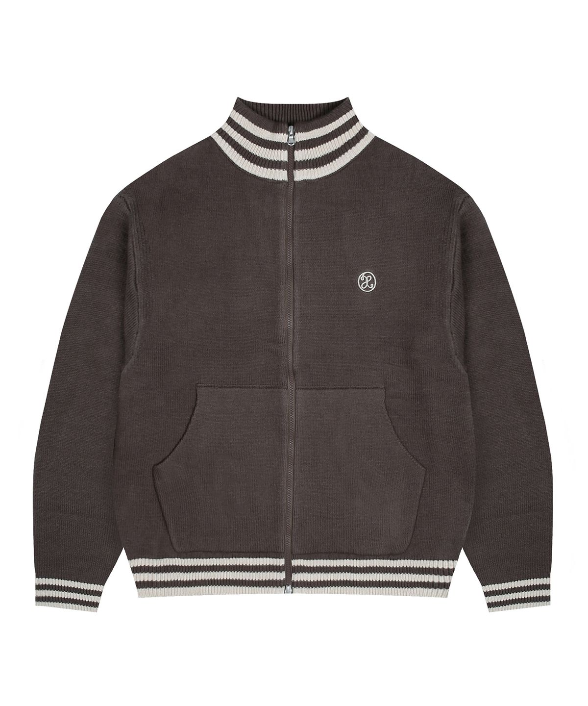 엑스톤즈(XTONZ) XTK117 르브론 트랙 니트 집업 (BROWN)
