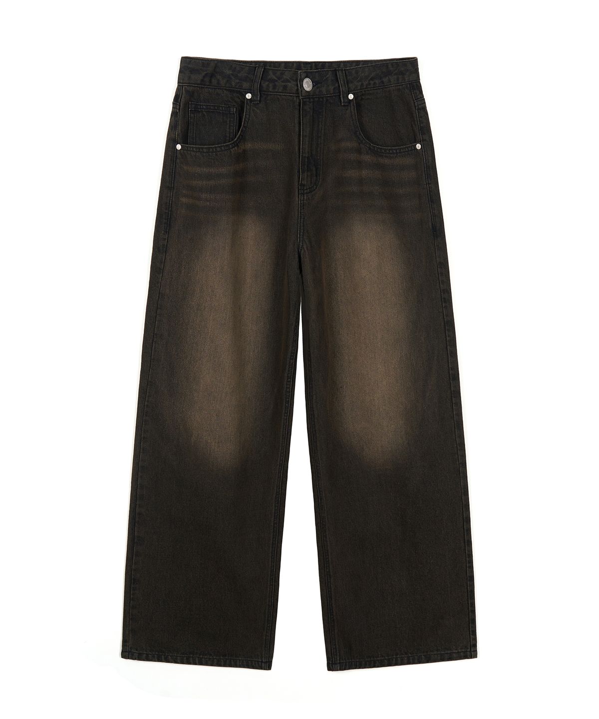 엑스컨테이너(EXCONTAINER) 빈티지 워시드 와이드 데님 팬츠 (SAND BROWN)