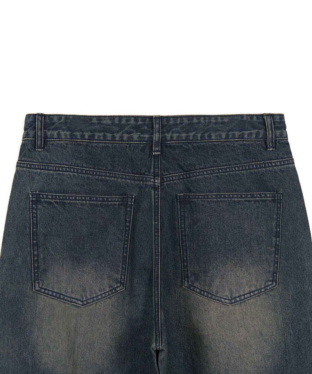 엑스컨테이너(EXCONTAINER) 빈티지 워시드 와이드 데님 팬츠 (DEEP INDIGO)