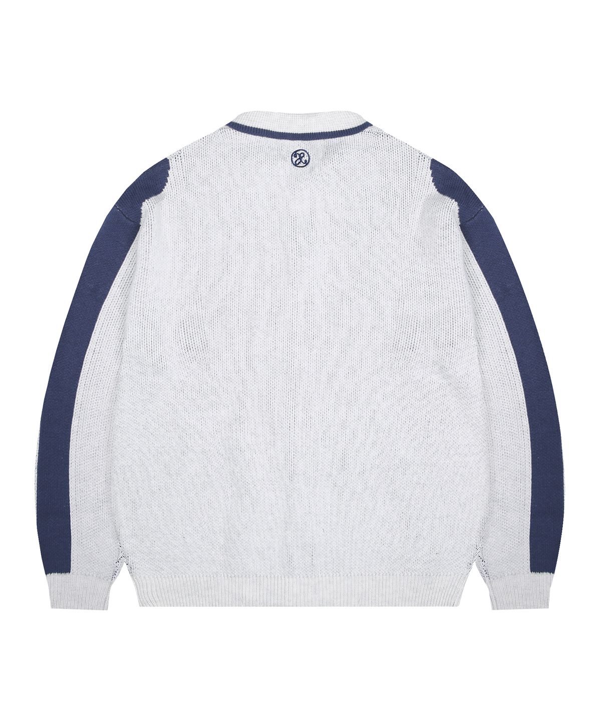 엑스톤즈(XTONZ) XTK115 라피네 카라 니트 집업 (BLUE)