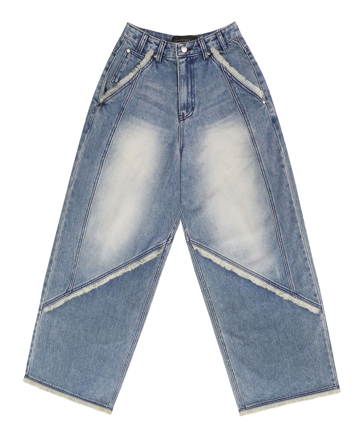 트리밍버드(TREEMINGBIRD) Incision Tassel Denim Pants [ Blue ]
