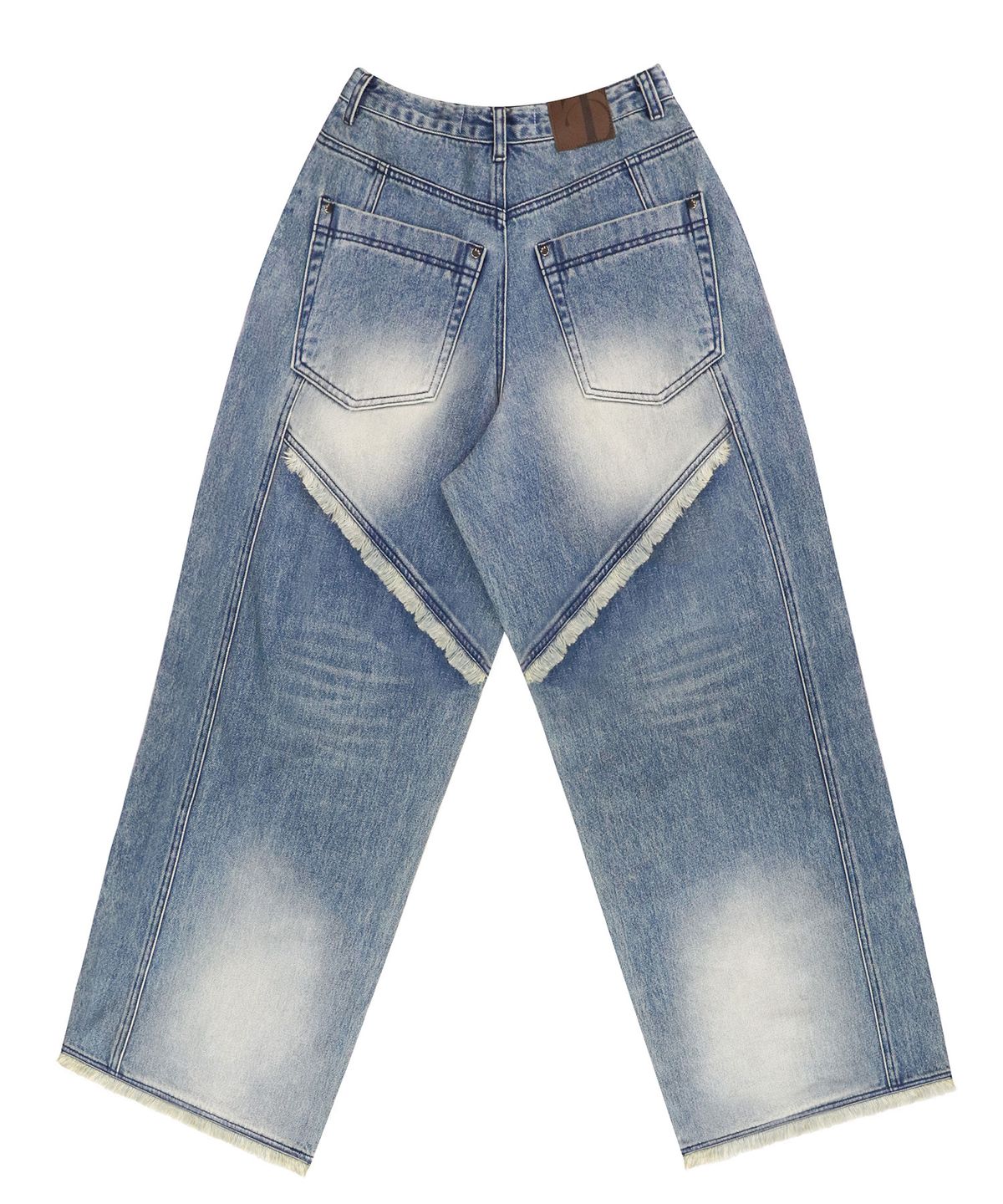 트리밍버드(TREEMINGBIRD) Incision Tassel Denim Pants [ Blue ]