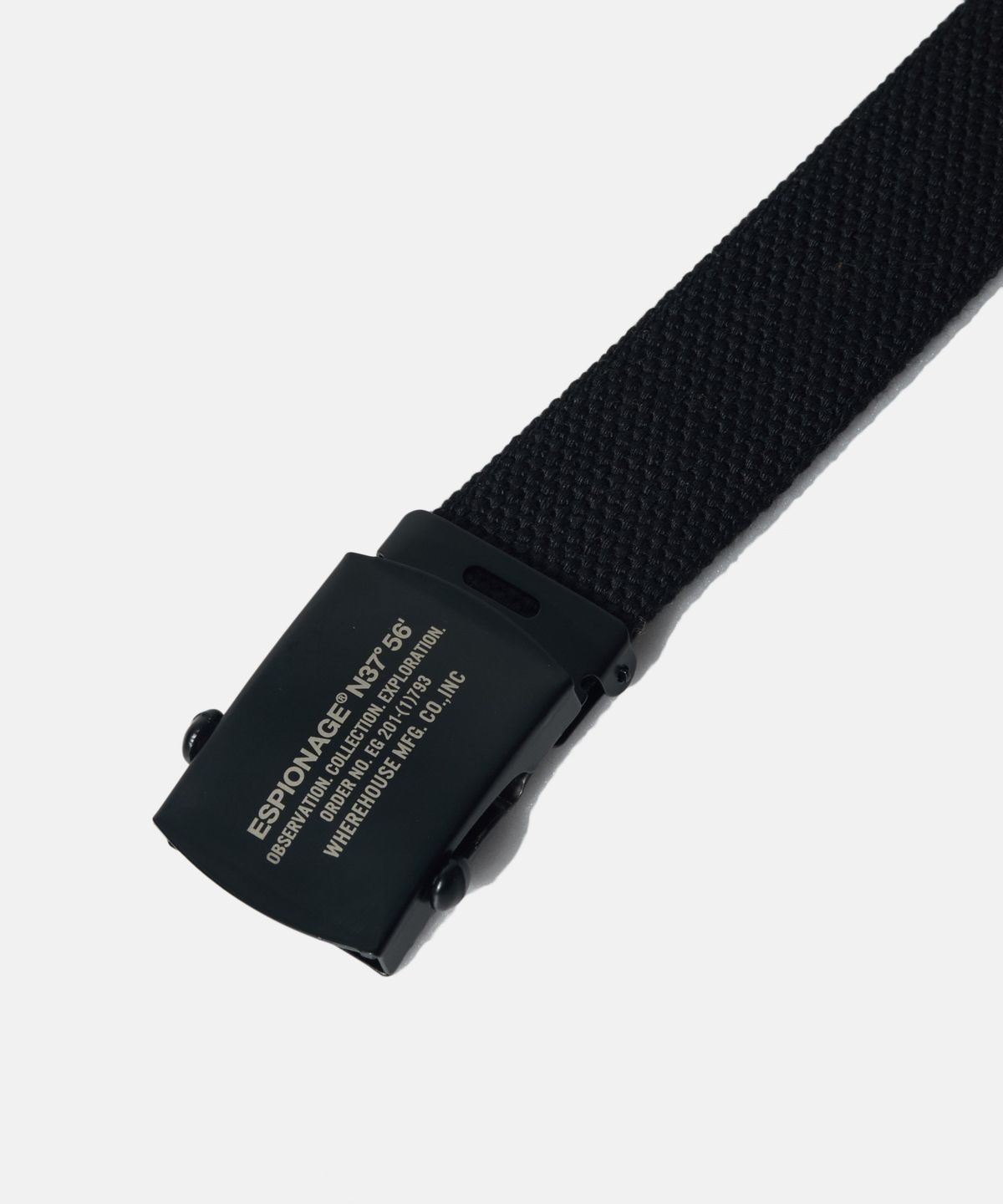 에스피오나지(ESPIONAGE) Military Web Belt Black Buckle/Black