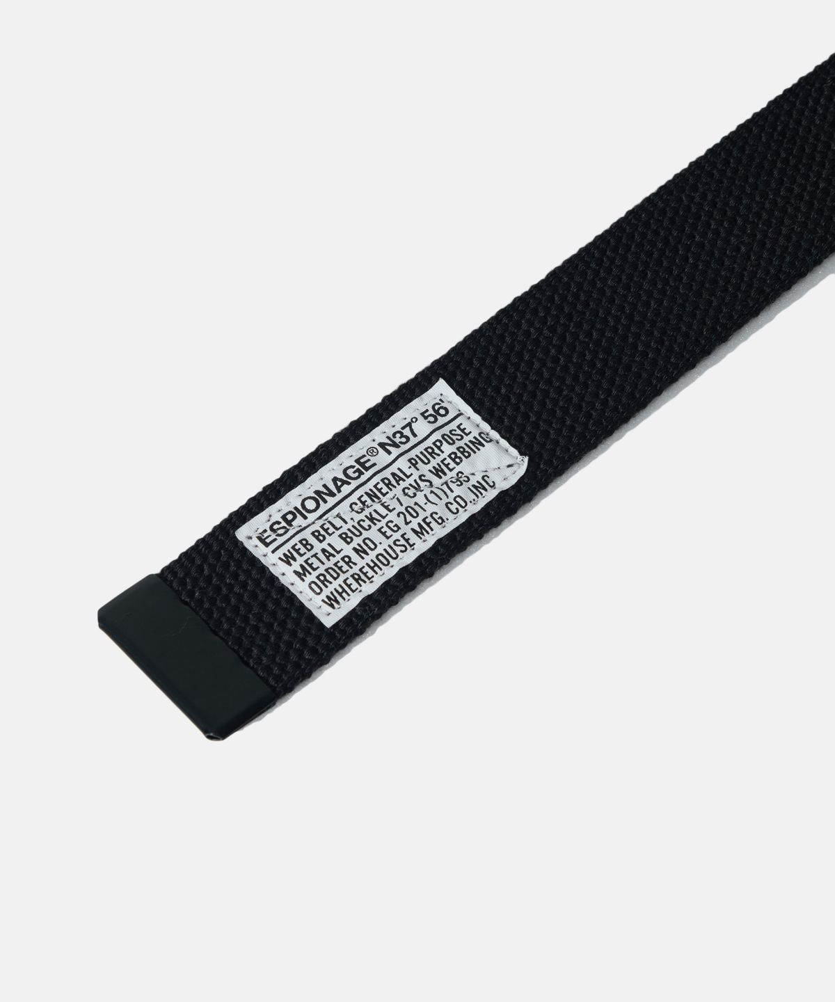에스피오나지(ESPIONAGE) Military Web Belt Black Buckle/Black