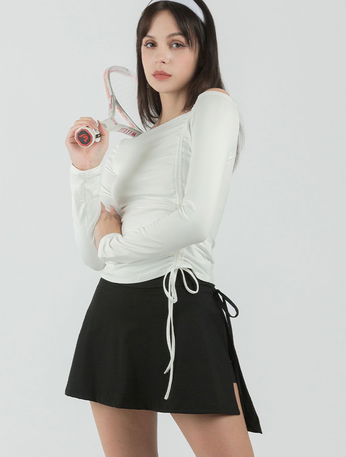 아이엠클레어(IMCLAIRE) 수영복 커버 팬츠 스커트 블랙