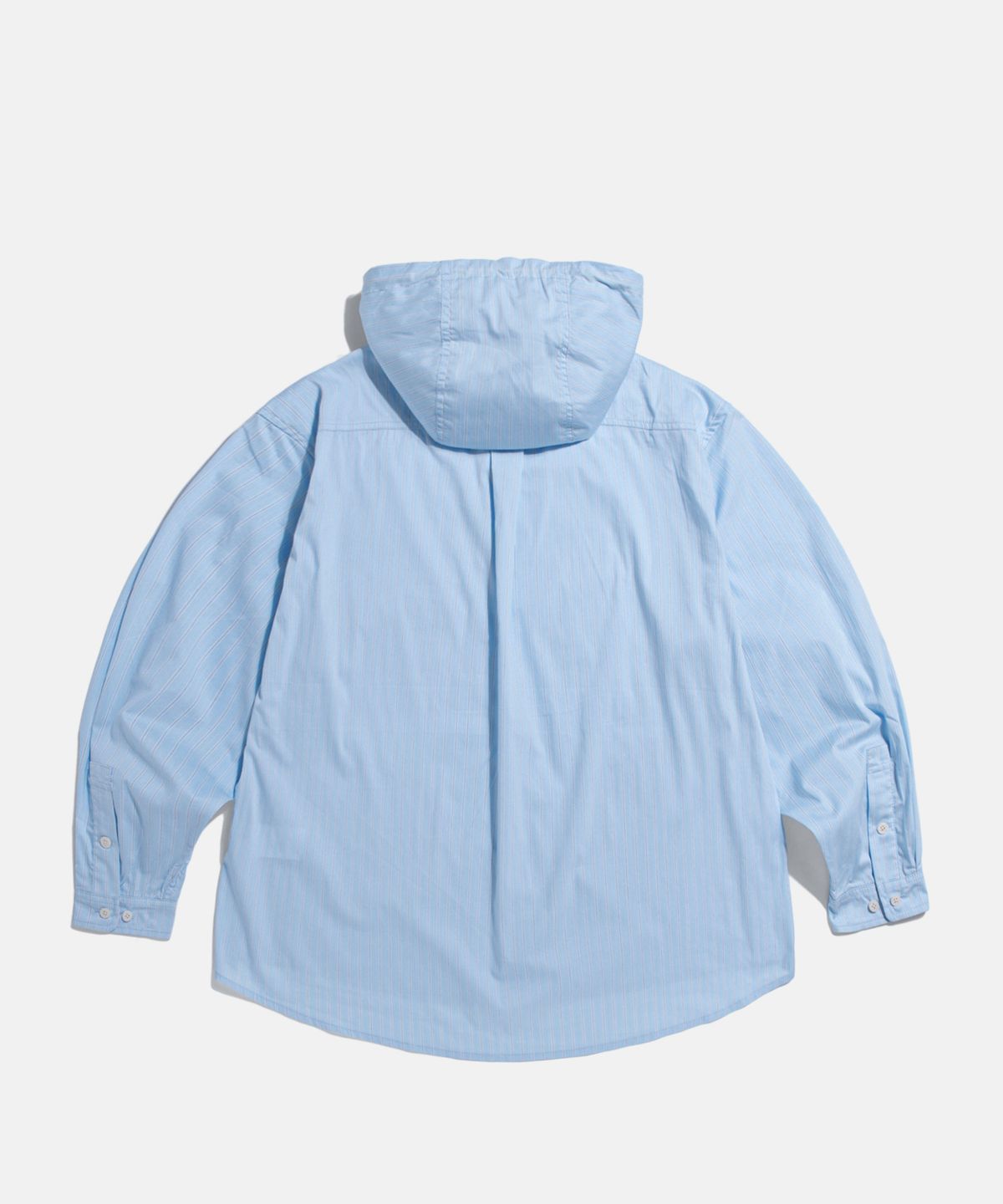 에스피오나지(ESPIONAGE) Hooded Over Shirt Jacket Blue Stripe
