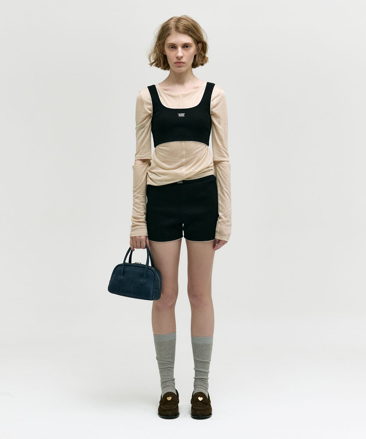 마지셔우드(MARGESHERWOOD) SOFT TOTE MINI_indigo nubuck
