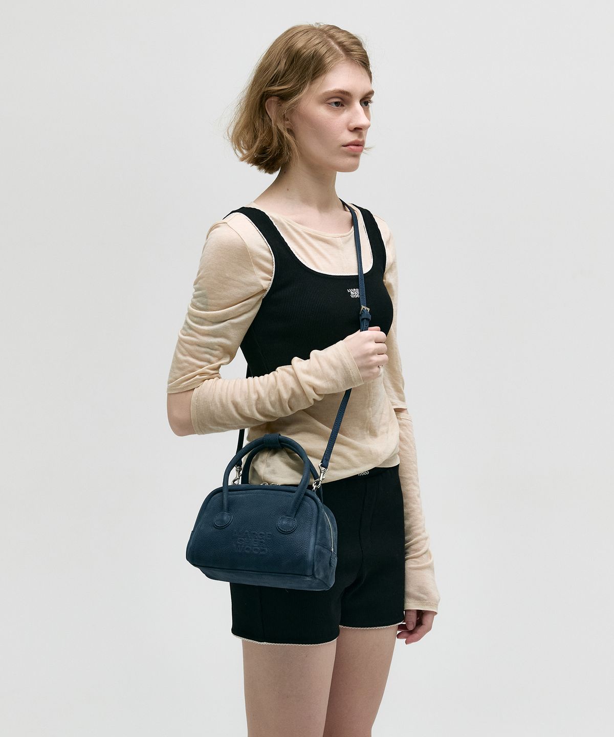 마지셔우드(MARGESHERWOOD) SOFT TOTE MINI_indigo nubuck