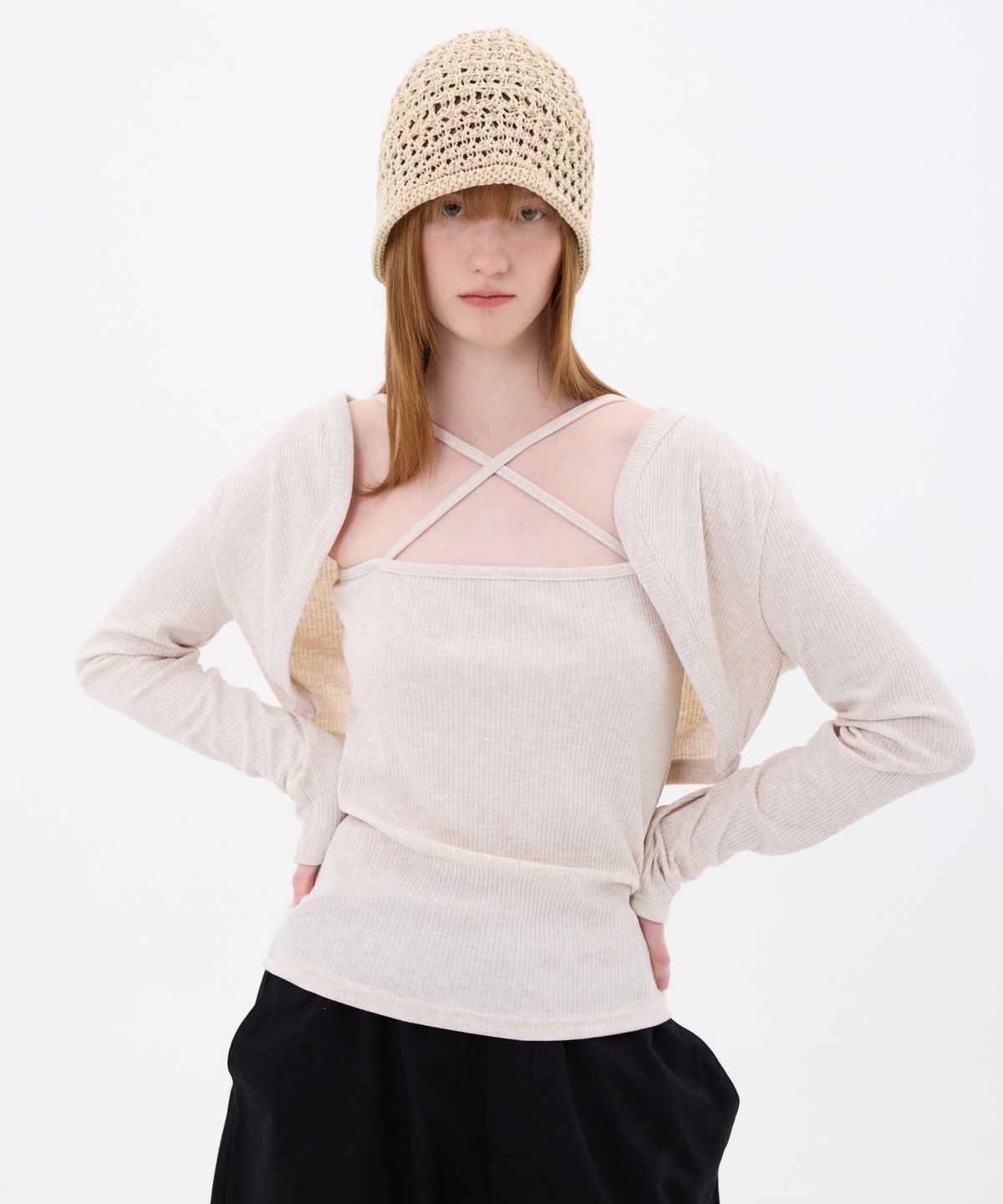 아리킴(ARIKIM) ARIOSO BOLERO SET / BEIGE