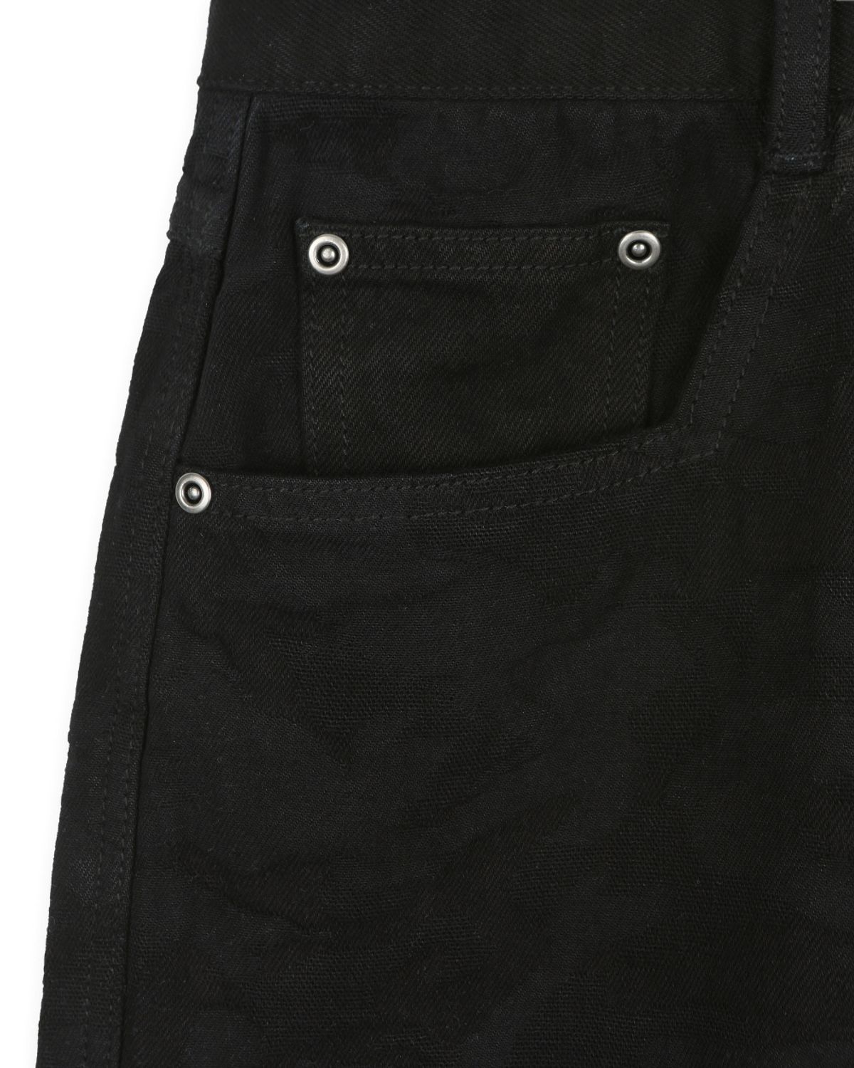 비슬로우(BESLOW) JACQUARD DENIM WORK PANTS BLACK