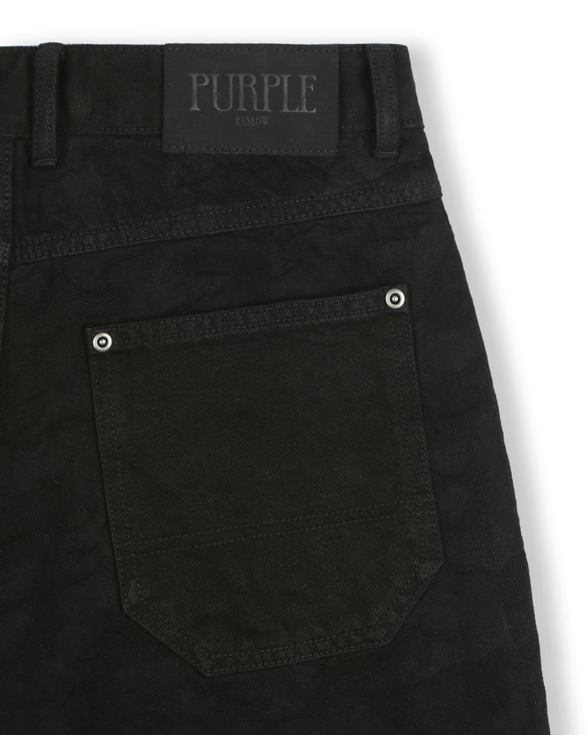 비슬로우(BESLOW) JACQUARD DENIM WORK PANTS BLACK