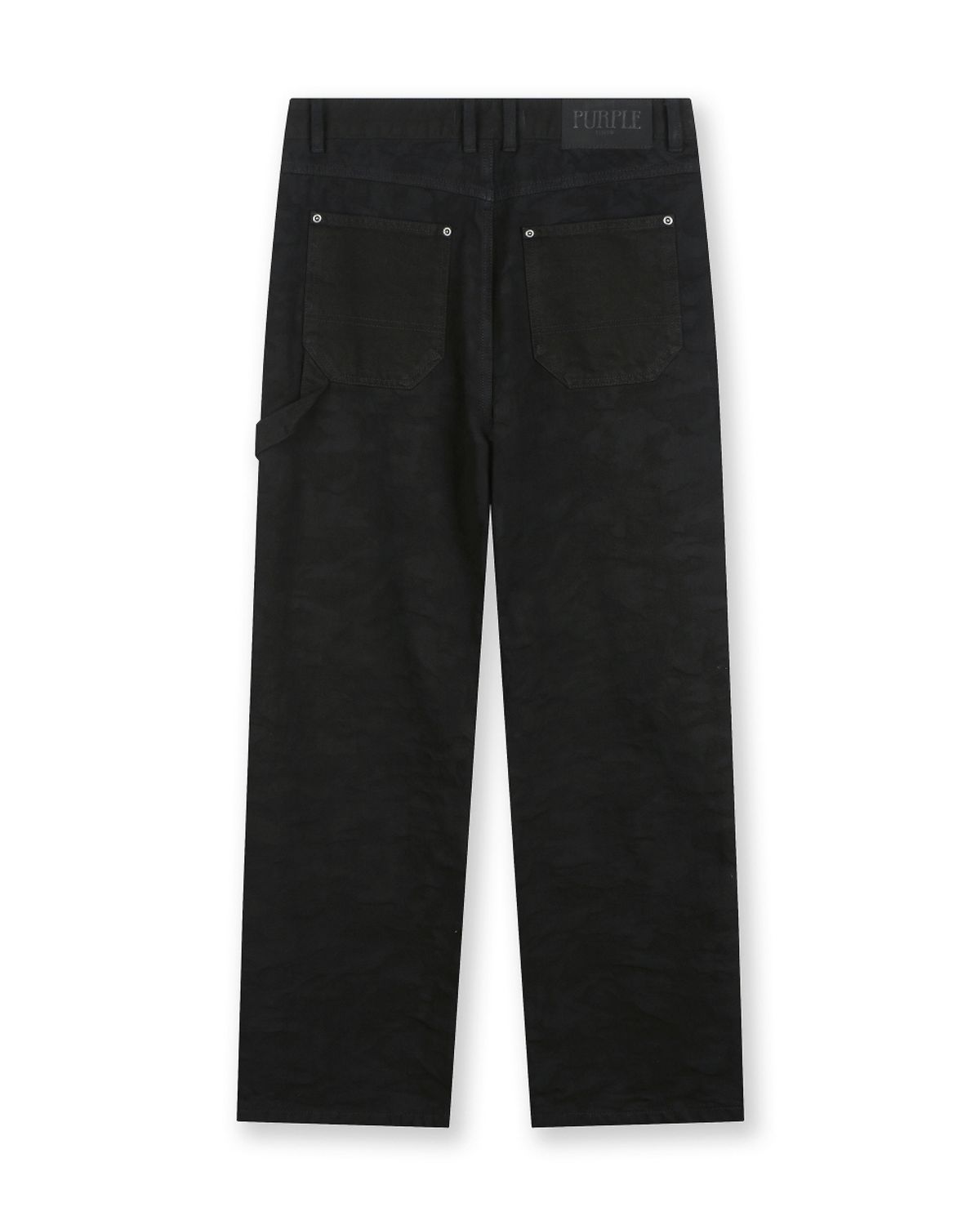 비슬로우(BESLOW) JACQUARD DENIM WORK PANTS BLACK