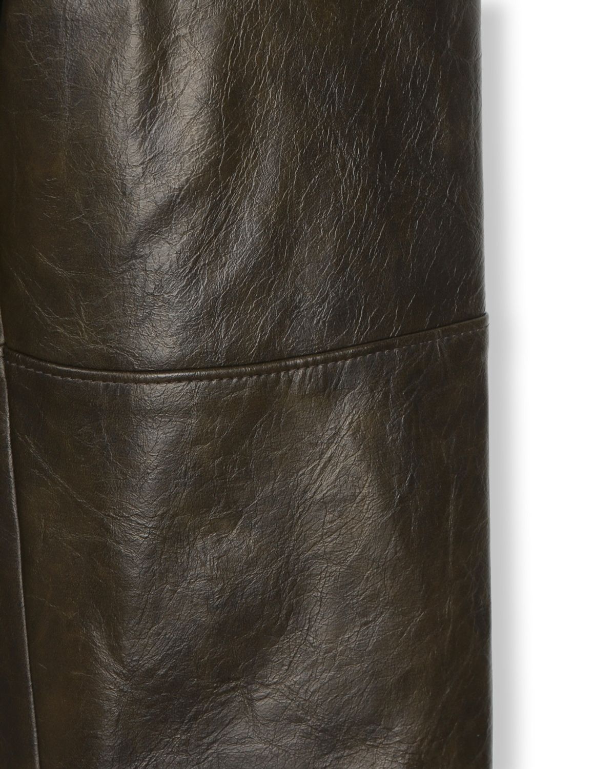 비슬로우(BESLOW) WASHED LEATHER CAR COAT BROWN