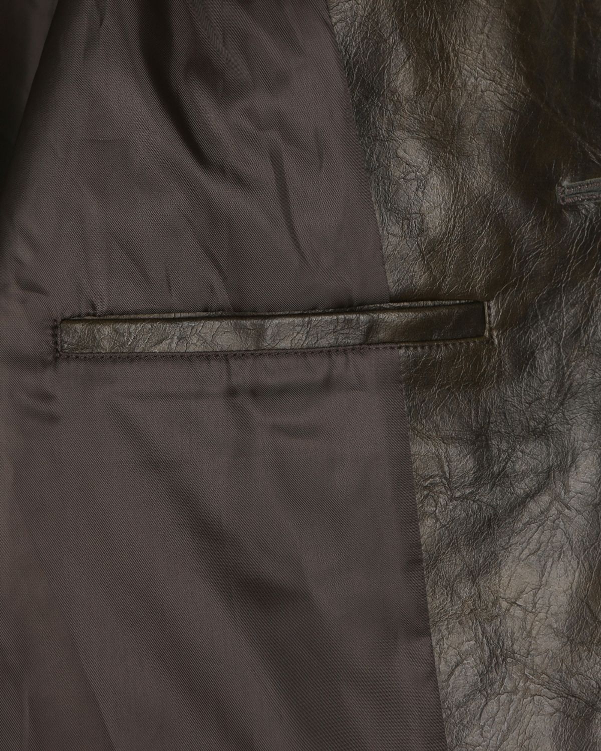비슬로우(BESLOW) WASHED LEATHER CAR COAT BROWN