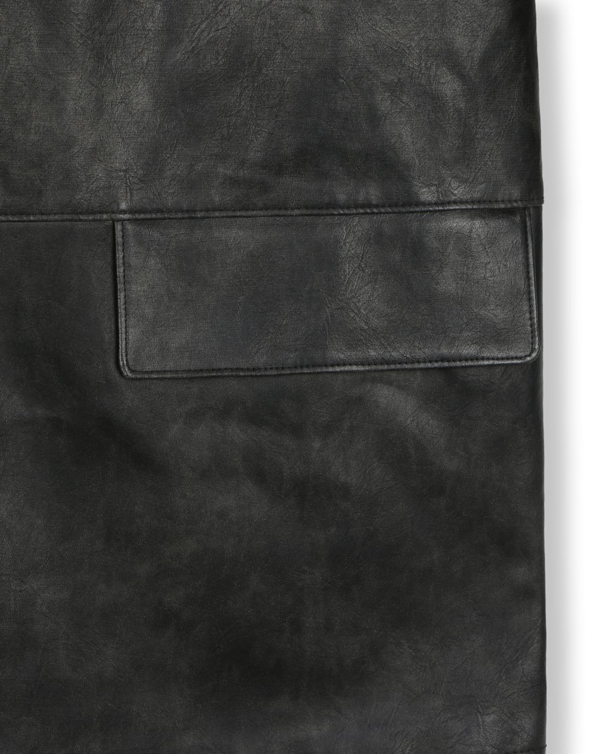 비슬로우(BESLOW) WASHED LEATHER CAR COAT BLACK