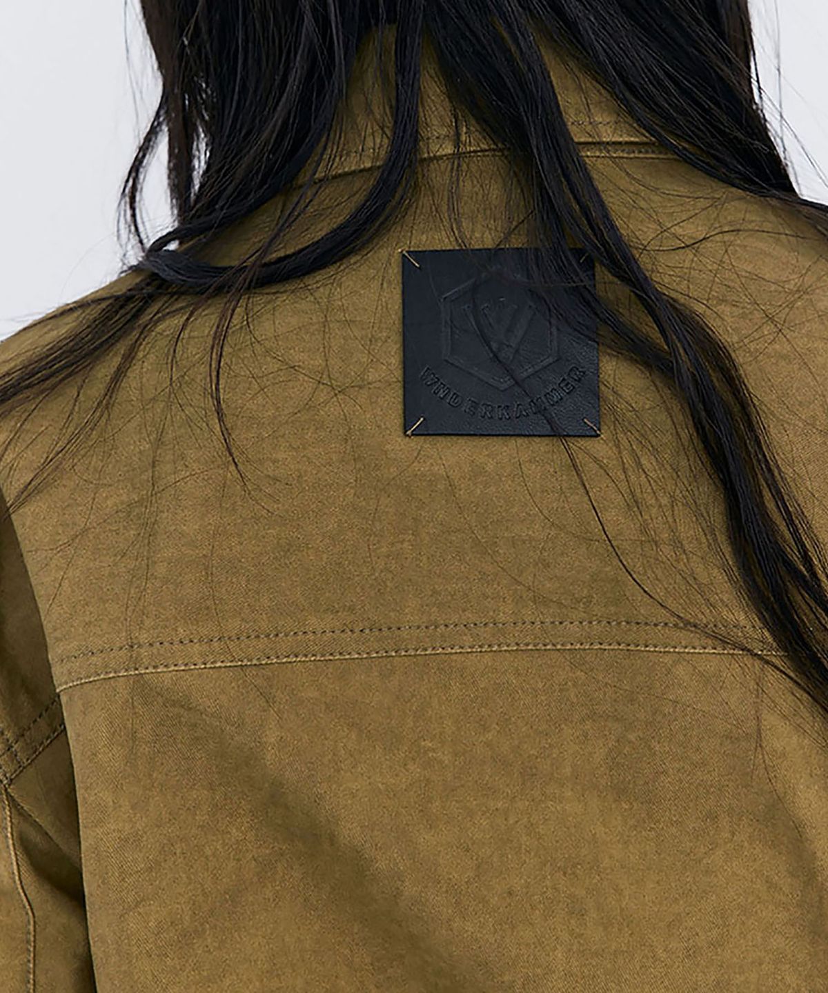 분더캄머(WNDERKAMMER) Open Point Washed Shirt_Khaki(오픈 포인트 워싱 셔츠_카키)