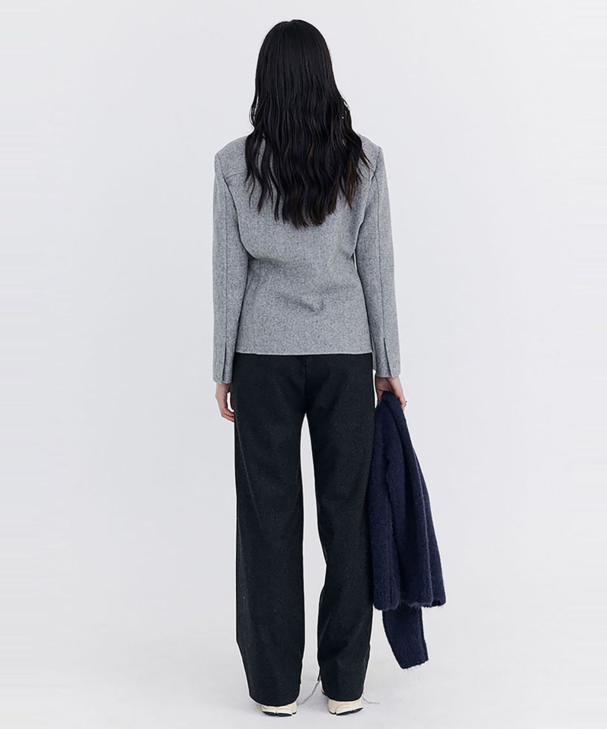 분더캄머(WNDERKAMMER) Wool Slim-Line Shirt_Grey(울 슬림 라인 셔츠_그레이)