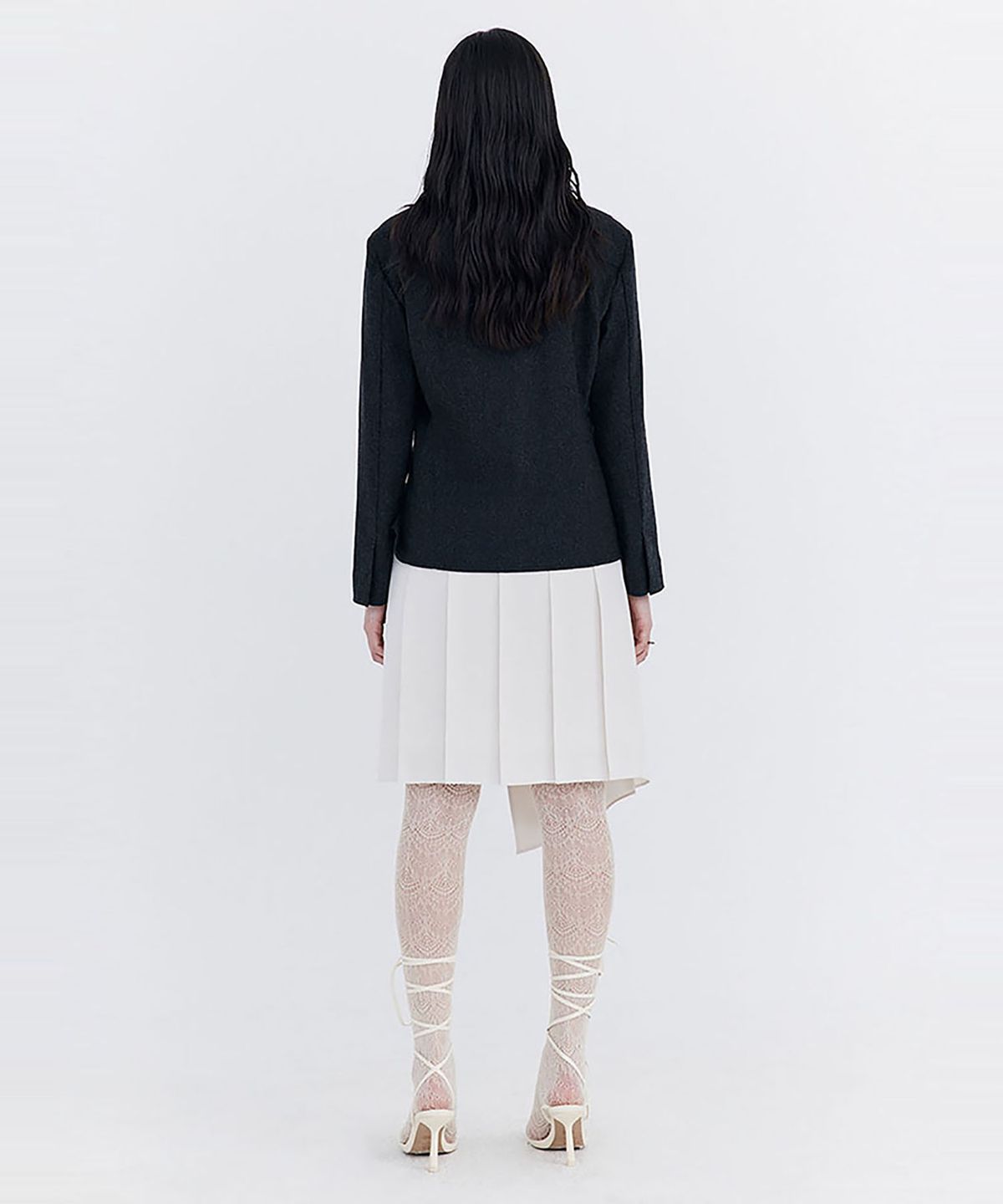 분더캄머(WNDERKAMMER) Wool Slim-Line Shirt_Charcoal(울 슬림 라인 셔츠_차콜)