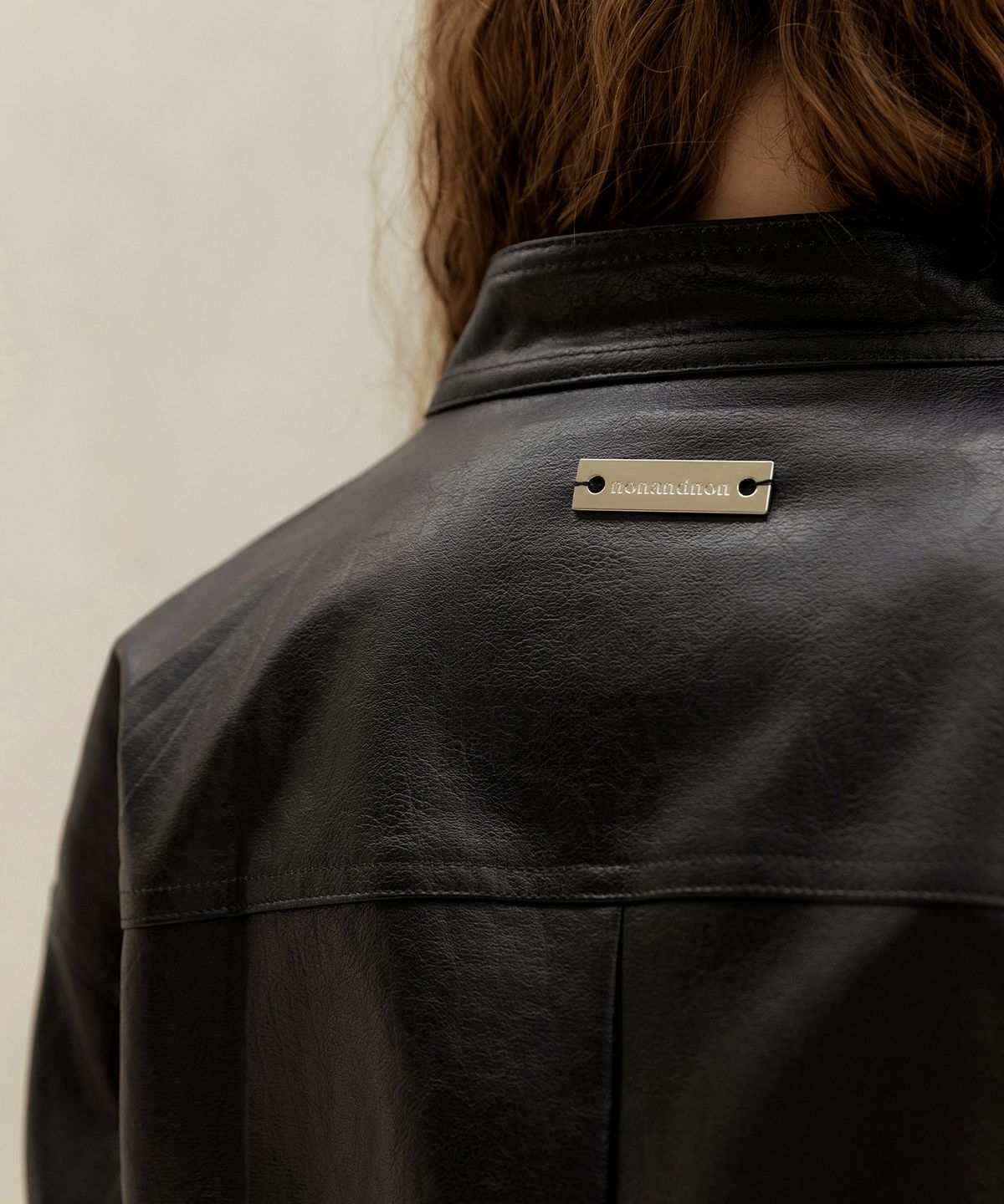 논앤논(NON AND NON) FAUX LEATHER POCKET BLOUSON JACKET_NHJK489 (BLACK)