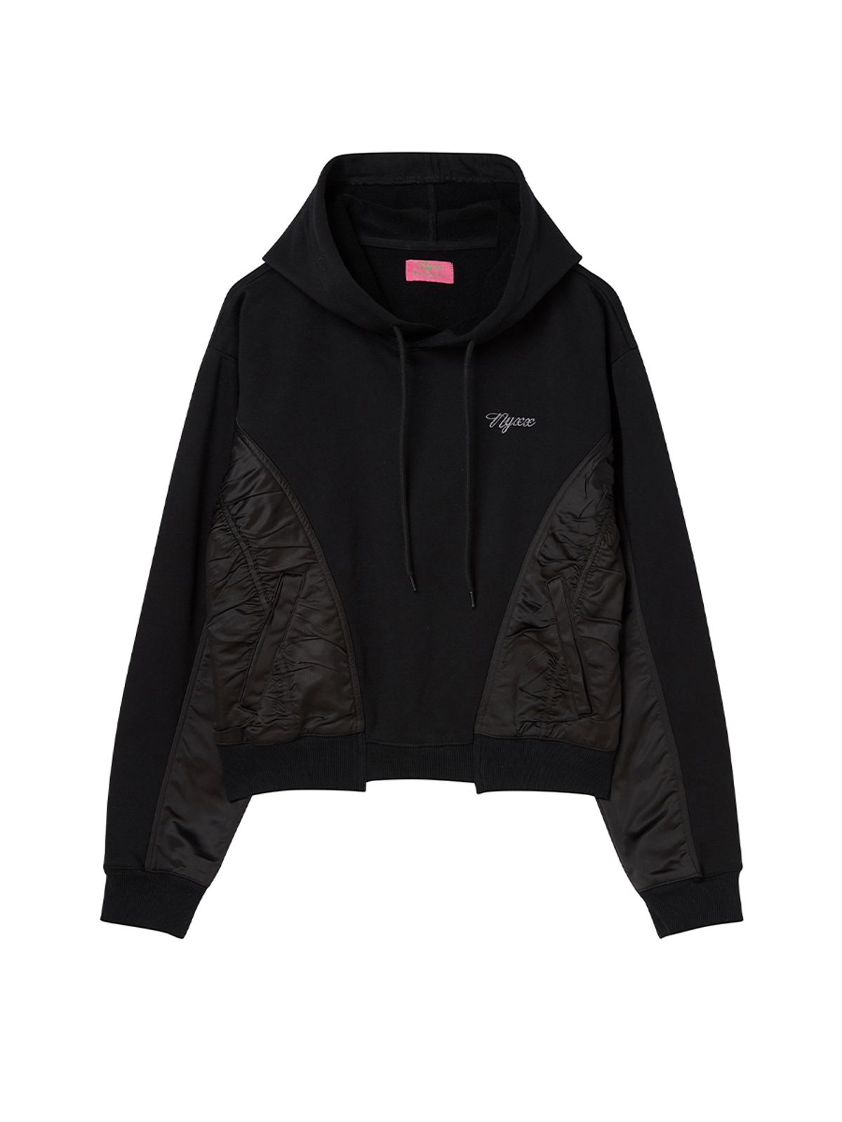 엔와이엑스엑스(NYXX) SATIN WEAVE HOODIE BLACK