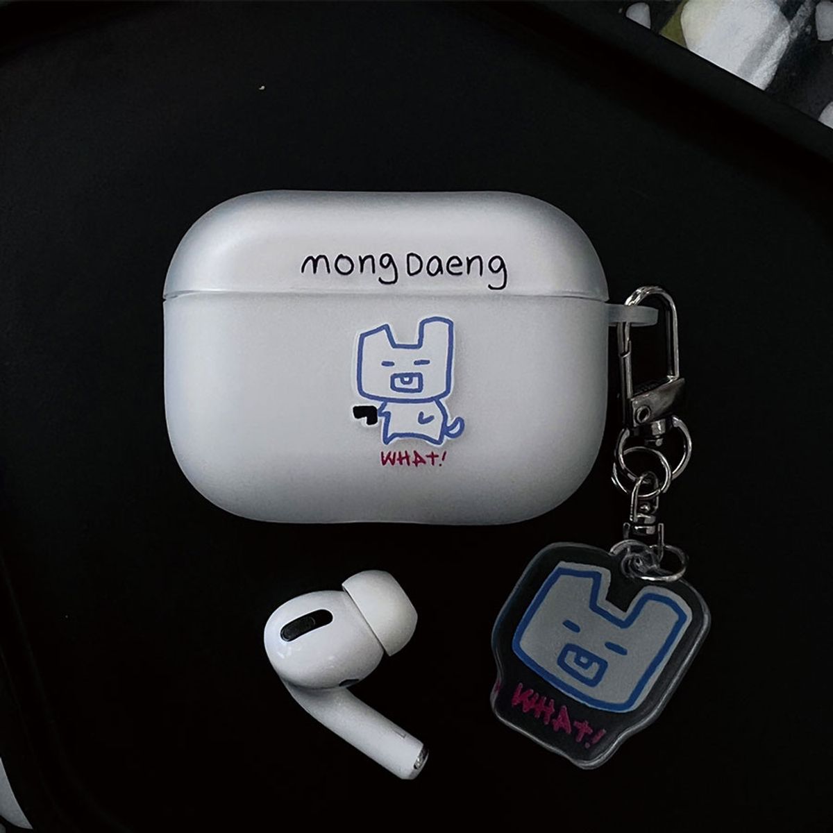 몽댕(MONGDAENG) 파란고먐미 에어팟케이스