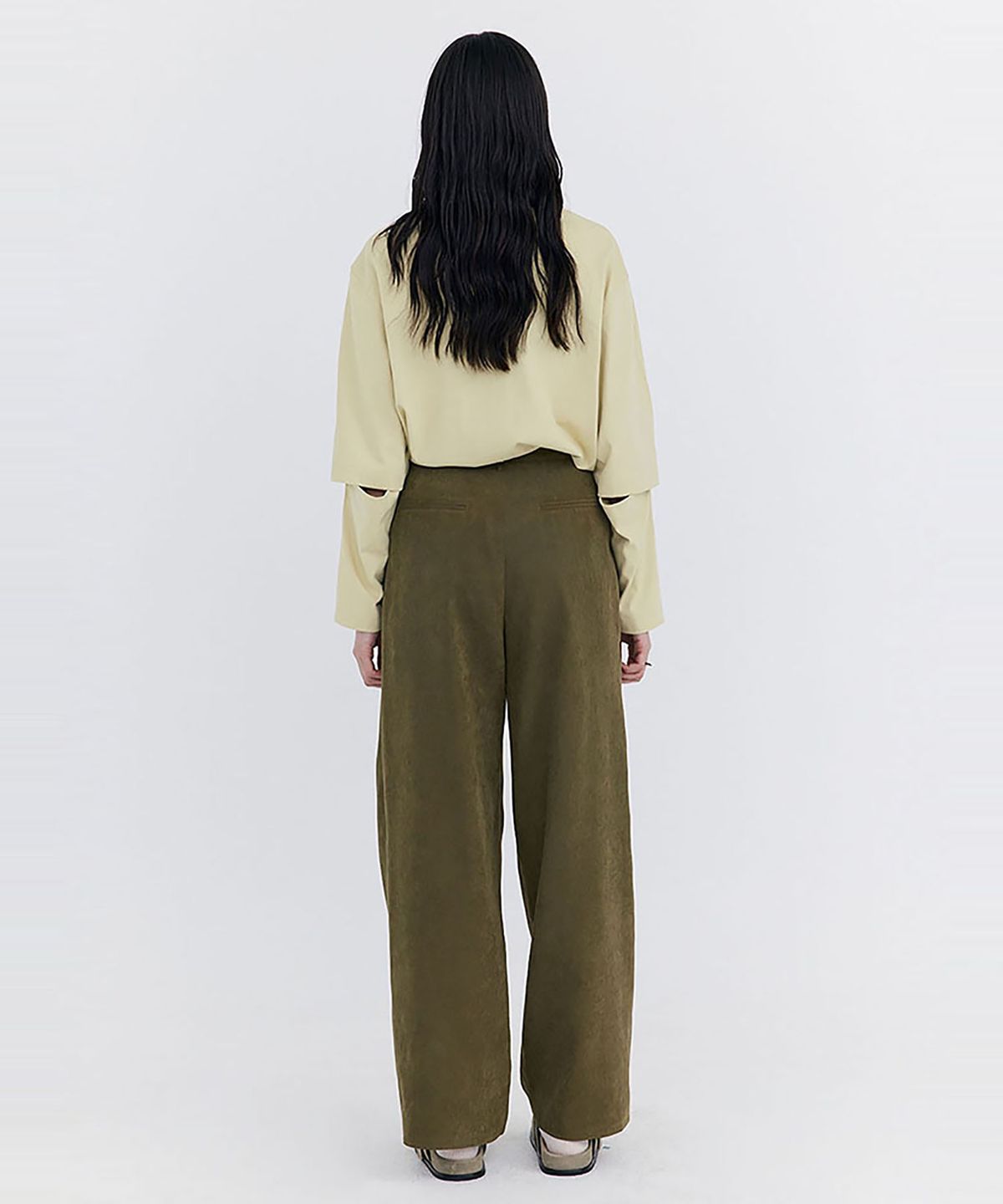 분더캄머(WNDERKAMMER) Open Point Boxy T-shirt_Yellow Green(오픈 포인트 박시 티셔츠_옐로우 그린)