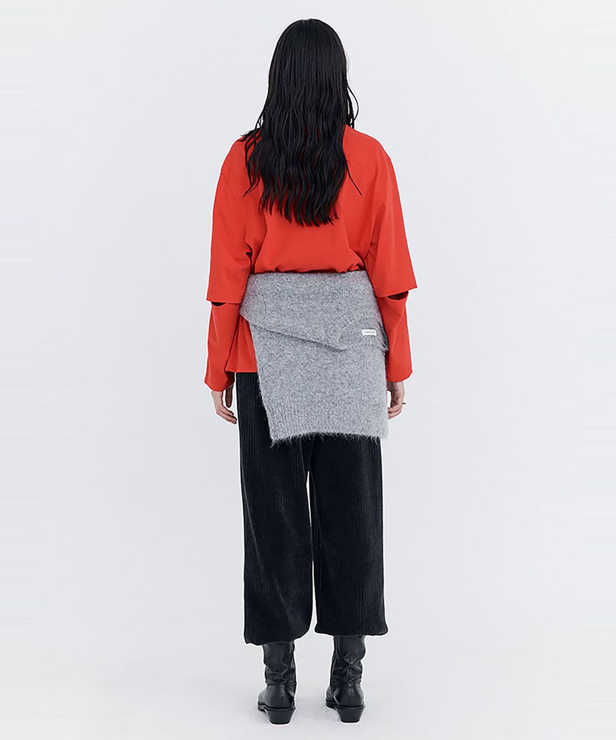 분더캄머(WNDERKAMMER) Open Point Boxy T-shirt_Red(오픈 포인트 박시 티셔츠_레드)