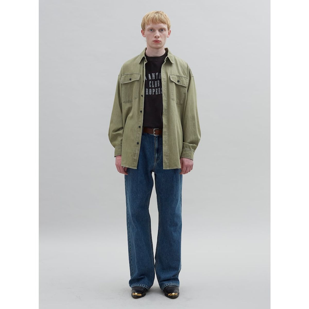 샌드 사운드(SAND SOUND) Vintage Dying Shirt  Khaki