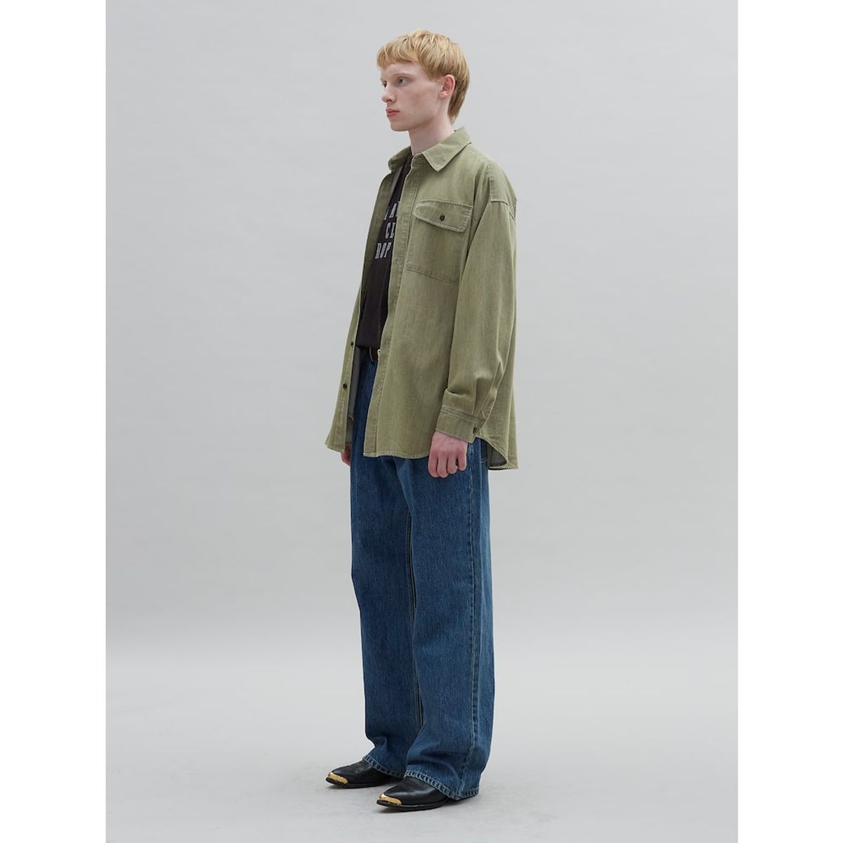 샌드 사운드(SAND SOUND) Vintage Dying Shirt  Khaki