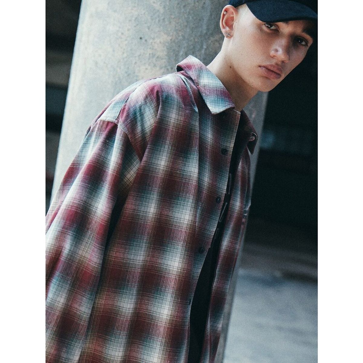샌드 사운드(SAND SOUND) Ombre Checkered Shirt  Red