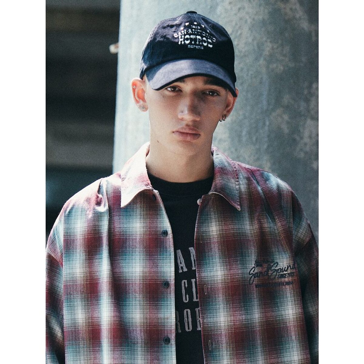 샌드 사운드(SAND SOUND) Ombre Checkered Shirt  Red